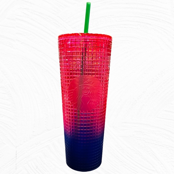 Starbucks Accessories - Starbucks (SUMMER 2022) Watermelon Ombré 24oz Grid Tumbler NWT